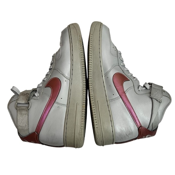 Nike Air Force 1 '07 High LV8 Mens Size 10 Gray Pink Athletic Shoes Sneakers - Picture 9 of 14